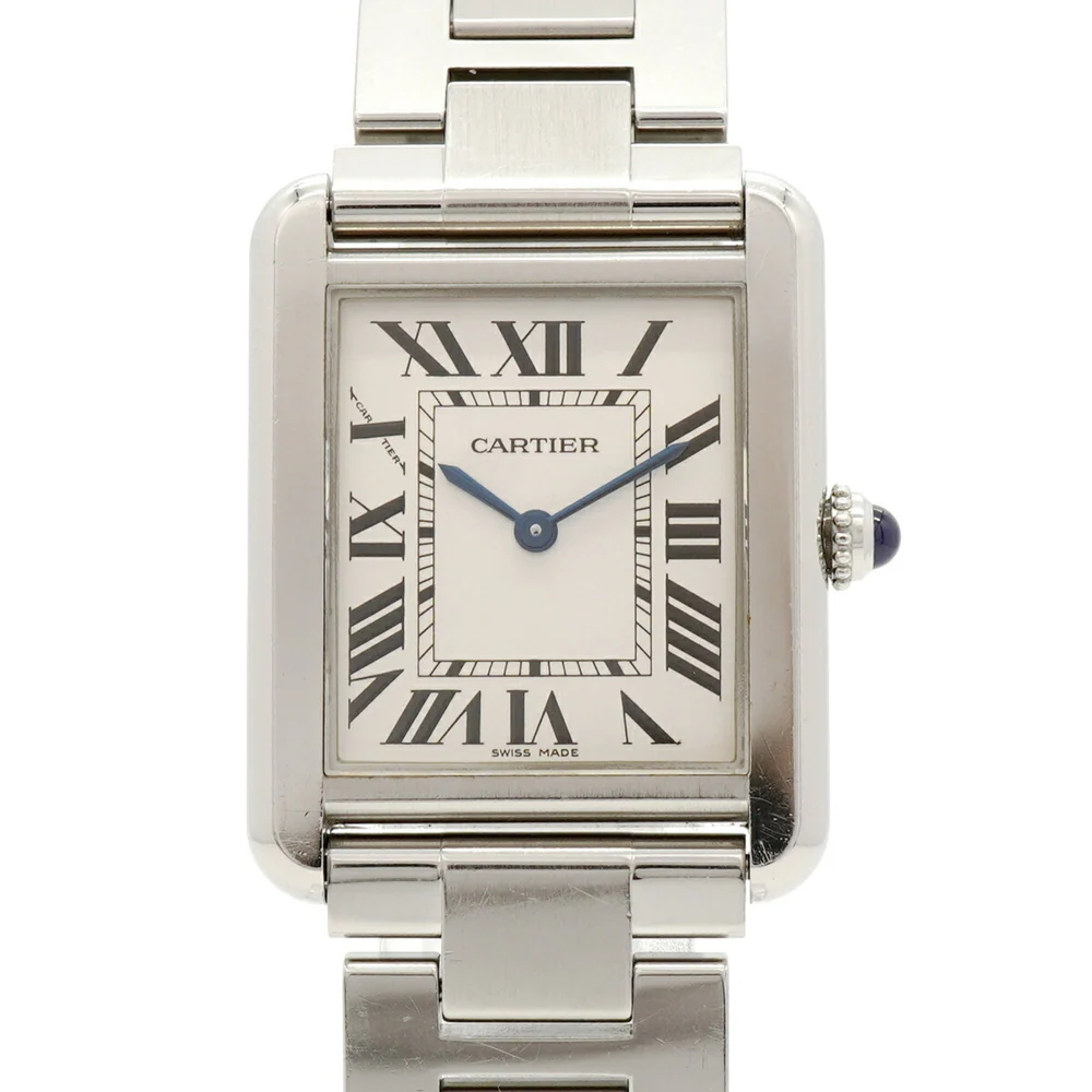 Cartier Tank Solo SM W5200013 Silver Dial Women's Watch