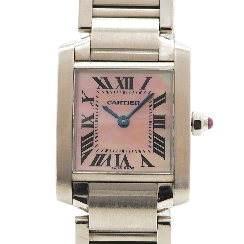 Cartier Tank Française SM W51028Q3 Pink Dial Wo
