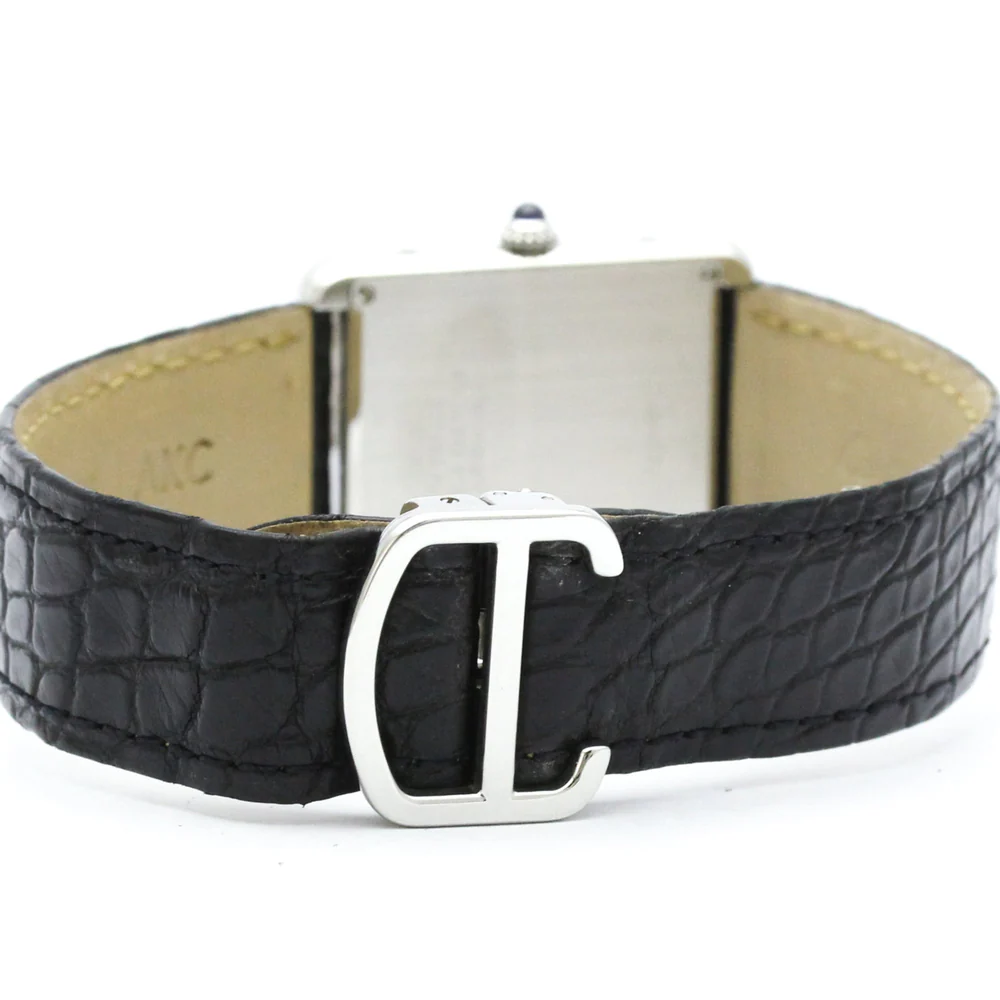 CARTIER Tank Solo LM Steel Leather Quartz Mens W5200003 - Image 6