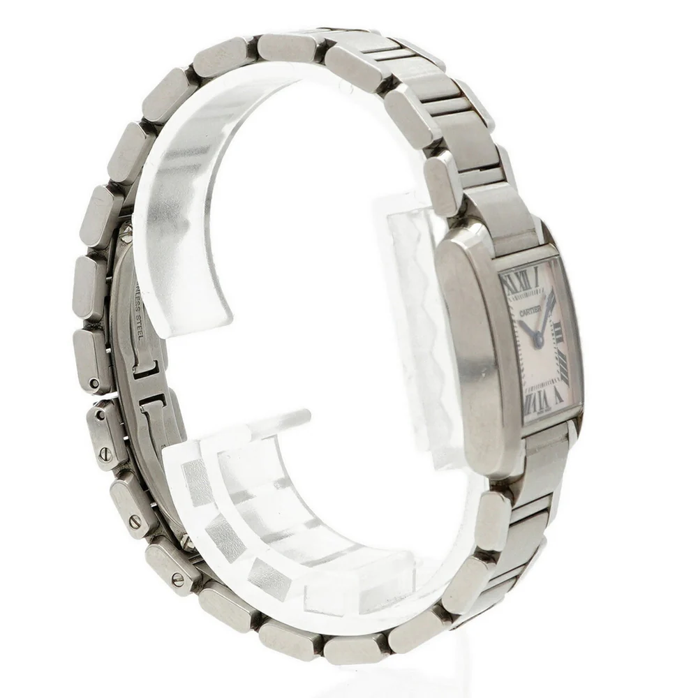 Cartier Tank Française SM W51028Q3 Pink Dial Wo - Image 3