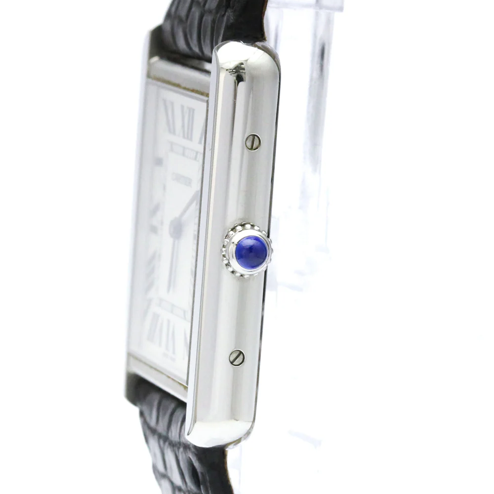 CARTIER Tank Solo LM Steel Leather Quartz Mens W5200003 - Image 4