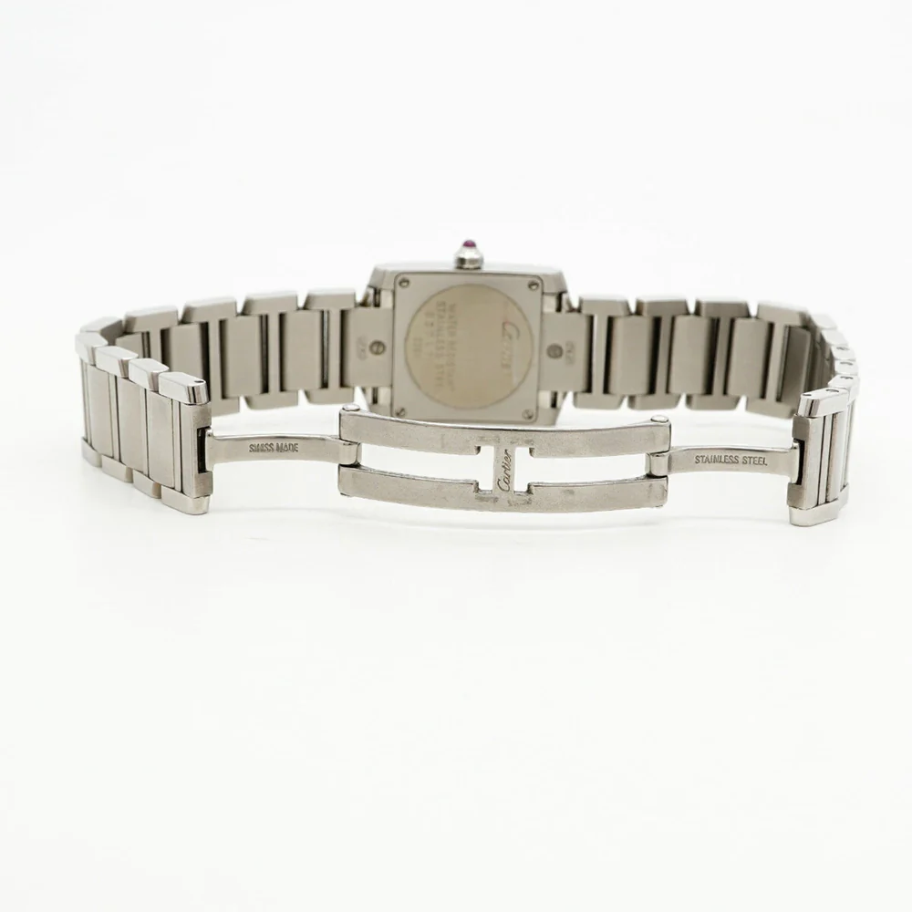 Cartier Tank Française SM W51028Q3 Pink Dial Wo - Image 4