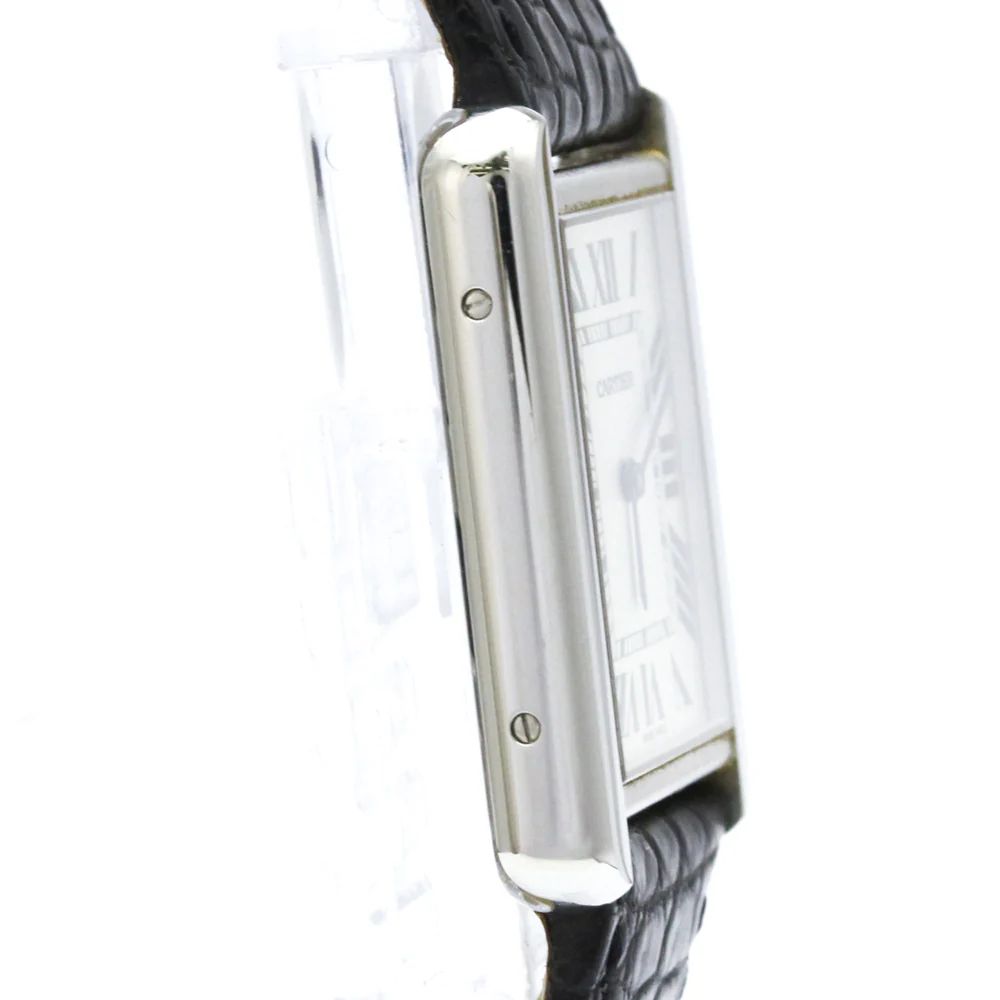CARTIER Tank Solo LM Steel Leather Quartz Mens W5200003 - Image 3