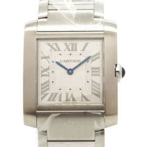 Cartier Tank Française MM WSTA0074 Silver Dial Watch (Boys' Size)