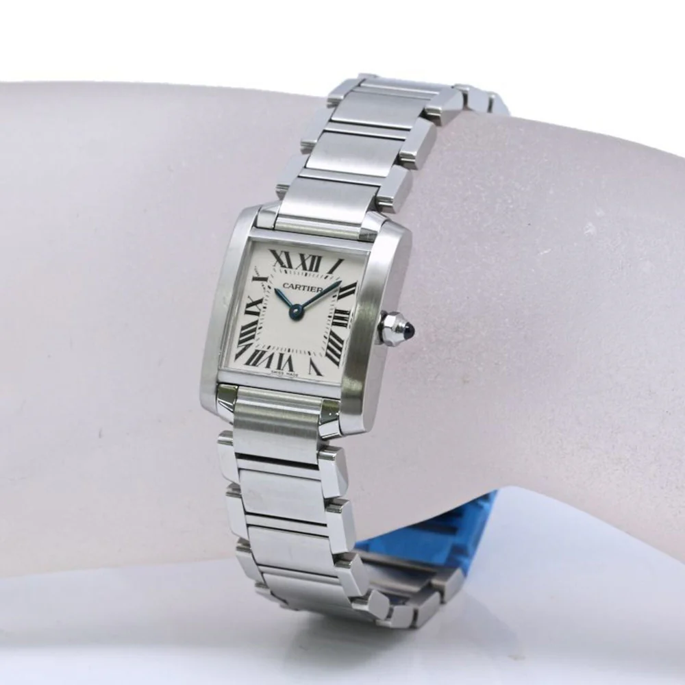 CARTIER Tank Française SM W51008Q3 Wo SS 40511 - Image 6