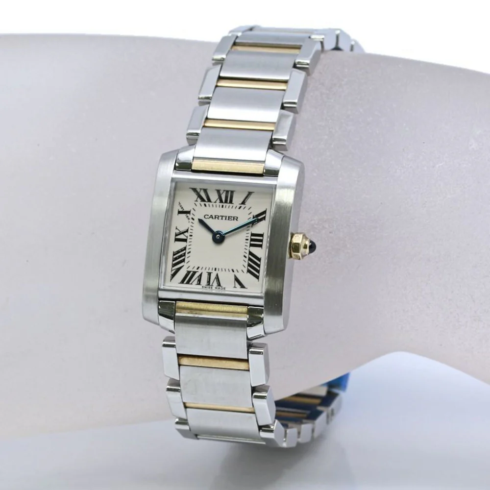 CARTIER Tank Française SM W51007Q4 Wo SSx18K Yellow Gold 40515 - Image 7