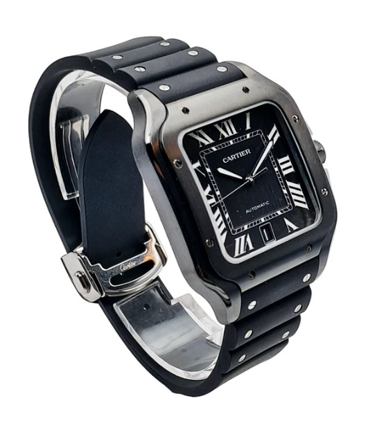Cartier Santos Automatic Black 39.8 x 47.5mm - Image 2